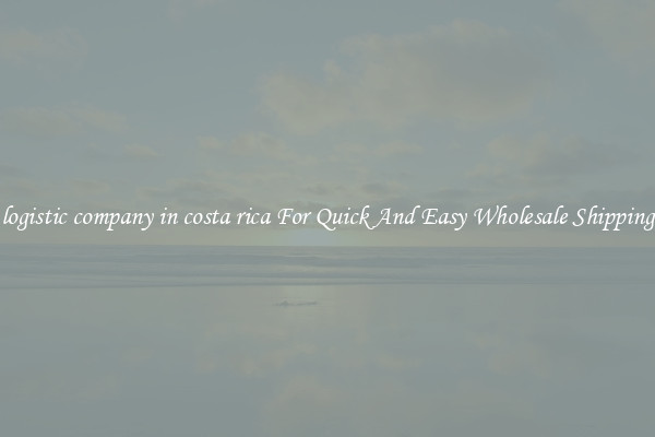 logistic company in costa rica For Quick And Easy Wholesale Shipping