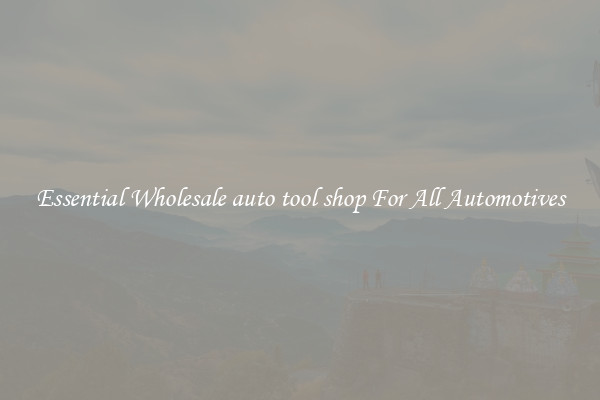 Essential Wholesale auto tool shop For All Automotives