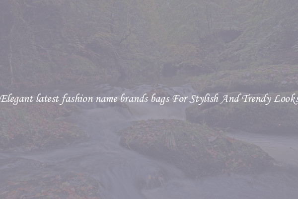 Elegant latest fashion name brands bags For Stylish And Trendy Looks