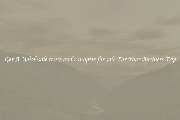 Get A Wholesale tents and canopies for sale For Your Business Trip
