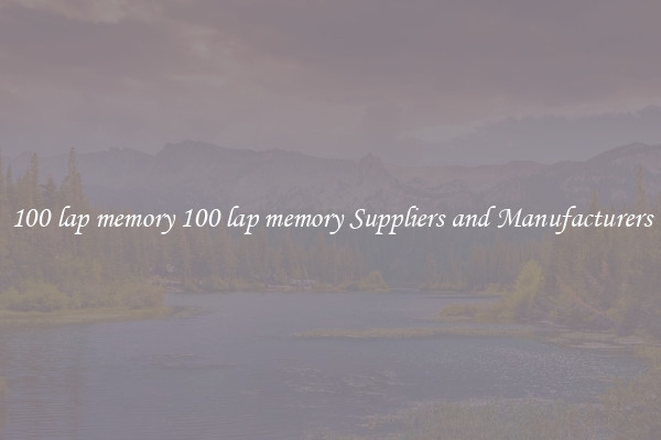 100 lap memory 100 lap memory Suppliers and Manufacturers