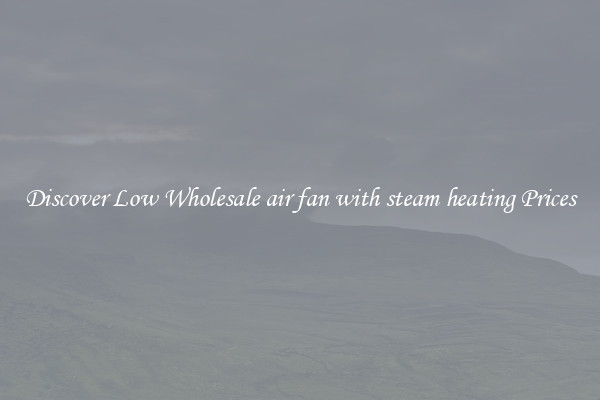 Discover Low Wholesale air fan with steam heating Prices