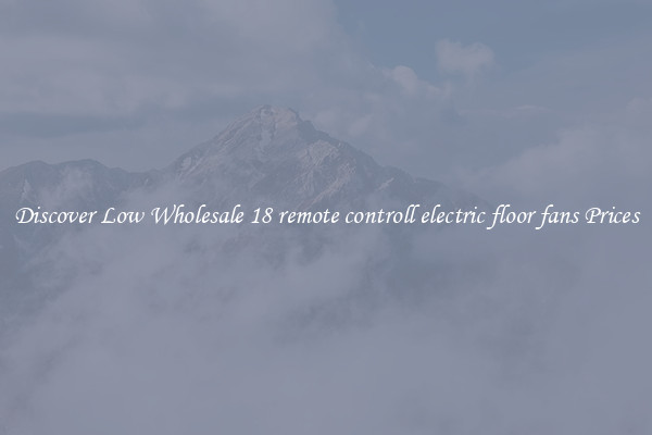 Discover Low Wholesale 18 remote controll electric floor fans Prices