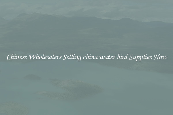 Chinese Wholesalers Selling china water bird Supplies Now