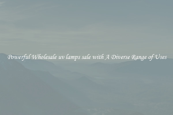 Powerful Wholesale uv lamps sale with A Diverse Range of Uses
