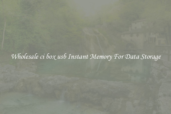 Wholesale ci box usb Instant Memory For Data Storage