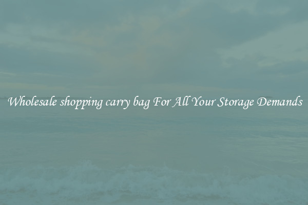 Wholesale shopping carry bag For All Your Storage Demands
