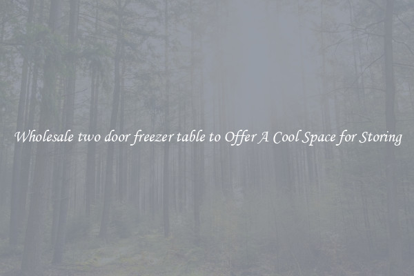 Wholesale two door freezer table to Offer A Cool Space for Storing