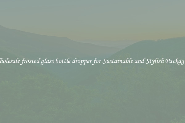 Wholesale frosted glass bottle dropper for Sustainable and Stylish Packaging